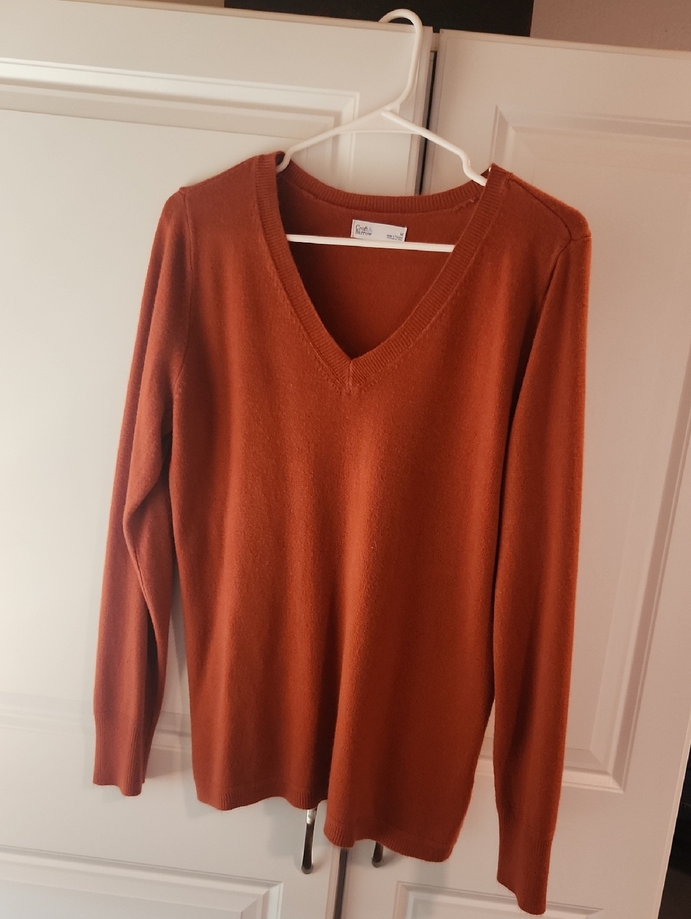 croft & barrow Rust V-Neck Sweater